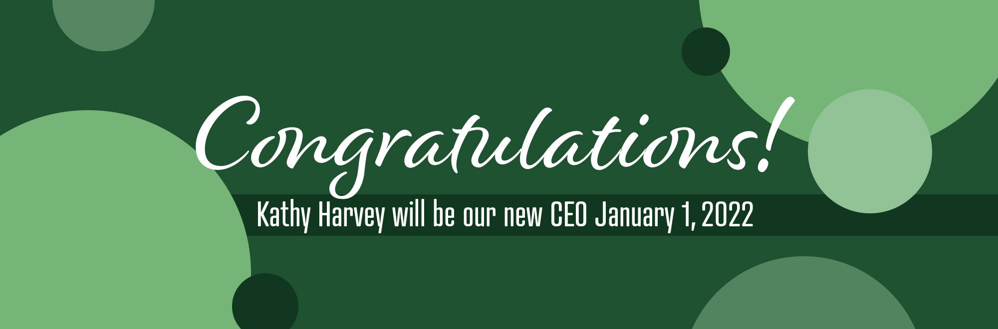 Congrats! Kathy will be the new CEO at southlandFCU starting January 1st!